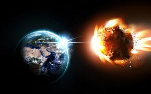 Earth and Asteroid wallpaper thumb