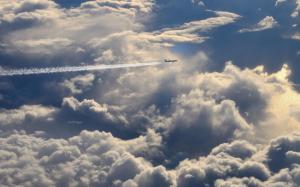 Airplane Plane Clouds Sky HD wallpaper thumb
