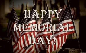Happy memorial day with flag wallpaper thumb