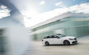 Mercedes AMG Wagon Motion Blur HD wallpaper thumb