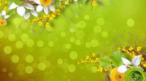 Green Yellow Flowers wallpaper thumb