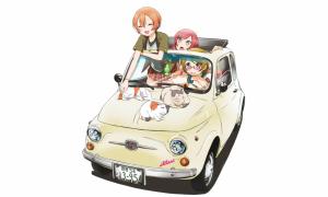 Anime Girls, Love Live, Car, Cat, Nishikino Maki, Koizumi Hanayo, Hoshizora Rin wallpaper thumb