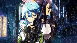 Anime Girls, Sword Art Online, Gun Gale Online, Asada Shino, Kirigaya Kazuto wallpaper thumb