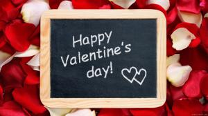 Happy Valentines Day Slate Petals wallpaper thumb