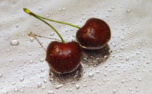 Wet cherries wallpaper thumb