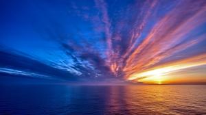 Sea sunset sky wallpaper thumb