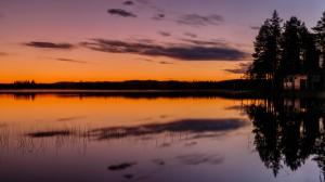 Lake Reflection at Sunset wallpaper thumb