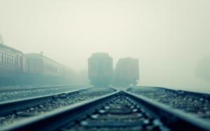 Vintage Subway Cars In The Fog wallpaper thumb