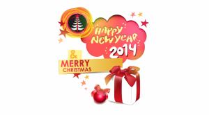 New Year 2014 & Merry Christmas wallpaper thumb