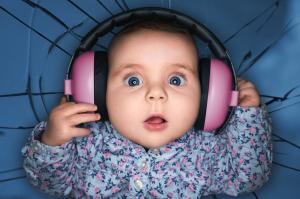 Child with headphones wallpaper thumb