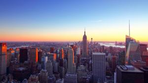 New York Buildings Skyscrapers Sunset HD wallpaper thumb