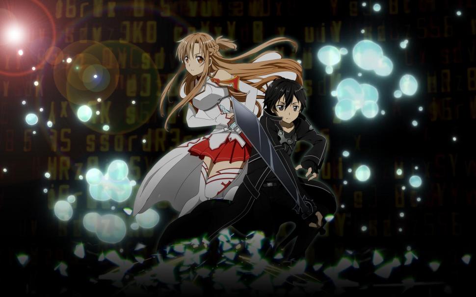 Asuna and Kirito - Sword Art Online wallpaper,anime HD wallpaper,1920x1200 HD wallpaper,kirito HD wallpaper,sword art online HD wallpaper,asuna HD wallpaper,1920x1200 wallpaper