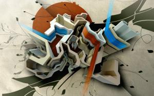 Abstract 3D Shapes wallpaper thumb