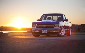 Chevrolet S10 pickup, sunset wallpaper thumb