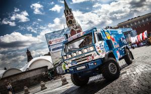 Kamaz truck, Dakar Rally, Moscow, Sky Clouds wallpaper thumb