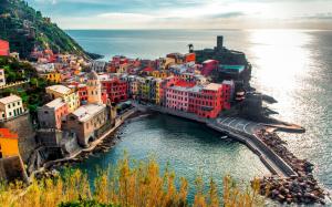 Vernazza, city, Italy, Cinque Terre, houses, rocks, coast wallpaper thumb