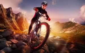 Abstract Mountain Biker wallpaper thumb