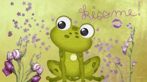Kiss Me Frog wallpaper thumb