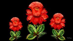 Bright Jungle Flowers wallpaper thumb