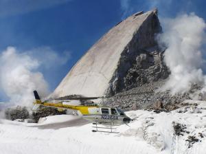 Snowy Mountain Helicopter wallpaper thumb