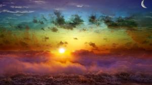 Sunset Between Heaven Earth wallpaper thumb