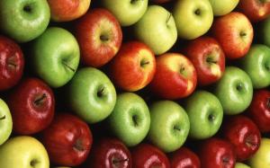 Fruits close-up, red and green apples wallpaper thumb