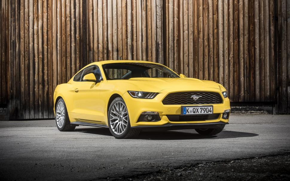 2015 Ford Mustang GT EU-spec yellow car wallpaper,2015 HD wallpaper,Ford HD wallpaper,Mustang HD wallpaper,GT HD wallpaper,Yellow HD wallpaper,Car HD wallpaper,2560x1600 wallpaper