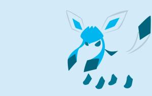 Glaceon, Minimalism, Blue Background wallpaper thumb
