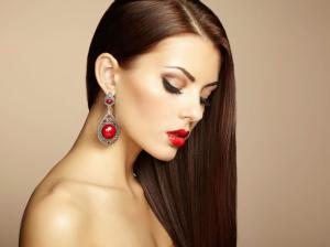 Beautiful makeup girl, earring, fashion wallpaper thumb