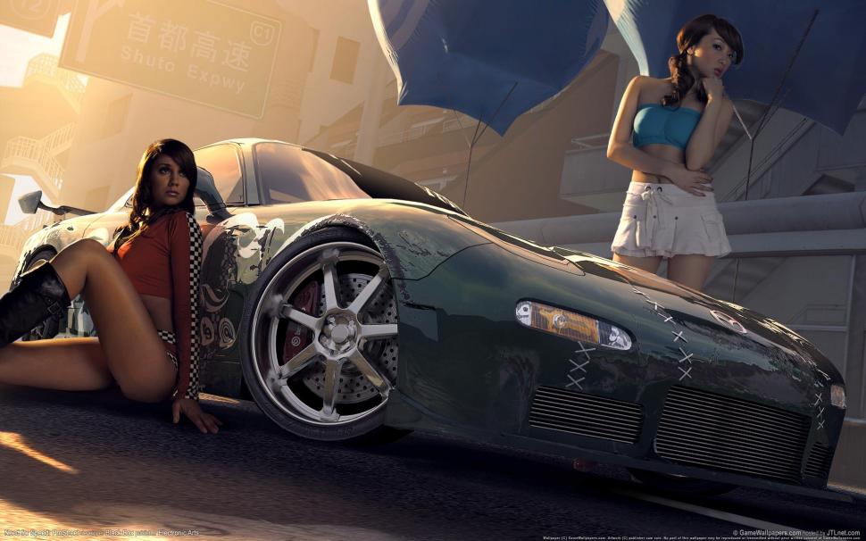Need for Speed Prostreet Babes wallpaper,need HD wallpaper,speed HD wallpaper,prostreet HD wallpaper,babes HD wallpaper,cars HD wallpaper,other cars HD wallpaper,1920x1200 wallpaper