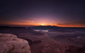 Grand Canyon National Park, USA, rocks, sunrise, red sky wallpaper thumb